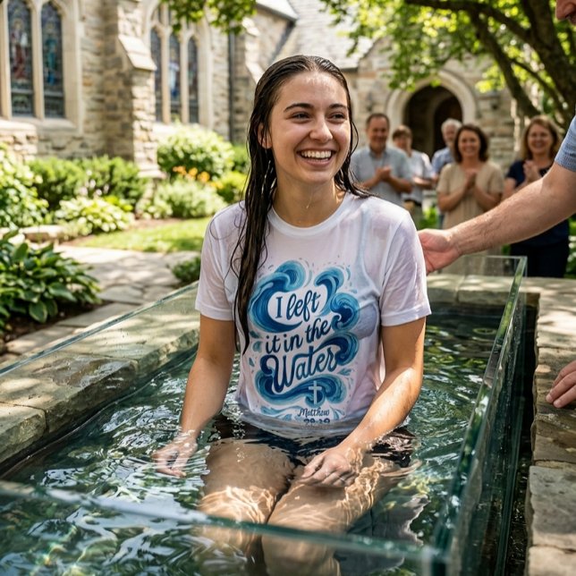 Camisetas de Bautizo Personalizadas para Mujeres H (custom personalized church date baptism t-shirts for men women adults kids boys girls)
