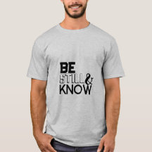 Camisetas de 'Be still & know' para hombres