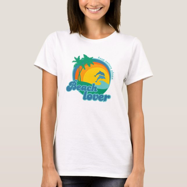 Camisetas de Beach Lover Retro (Anverso)