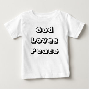 Camisetas de bebé de paz religiosa