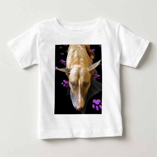 Camisetas de bebés de Toro Terrier de Inglaterra (Anverso)