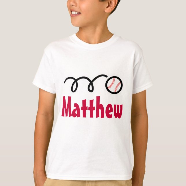 Camisetas de béisbol para niños | Nombre personali (Anverso)