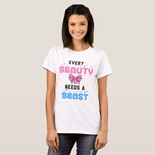 Camisetas de belleza y bestias (Anverso completo)