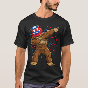 Camisetas de Bigfoot 4 de julio Sasquatch bandera 