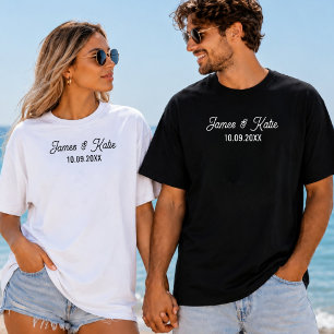 Camisetas de boda a medida para parejas aniversari