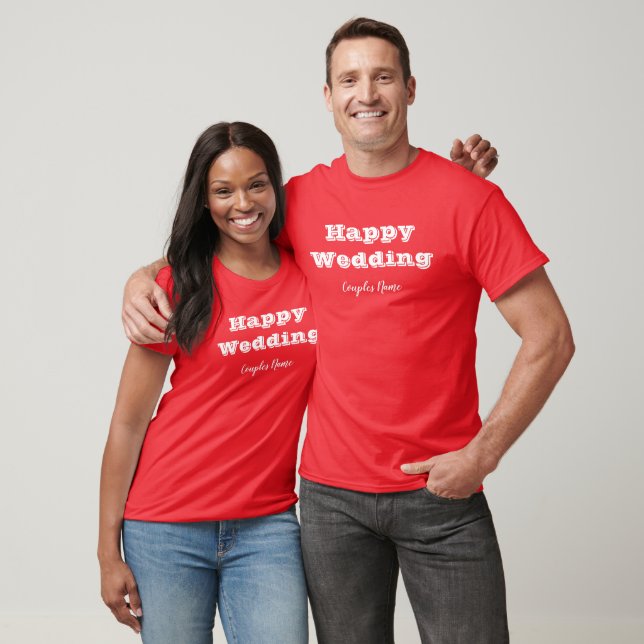 Camisetas de boda de matrimonio de parejas de colo (Unisexo)