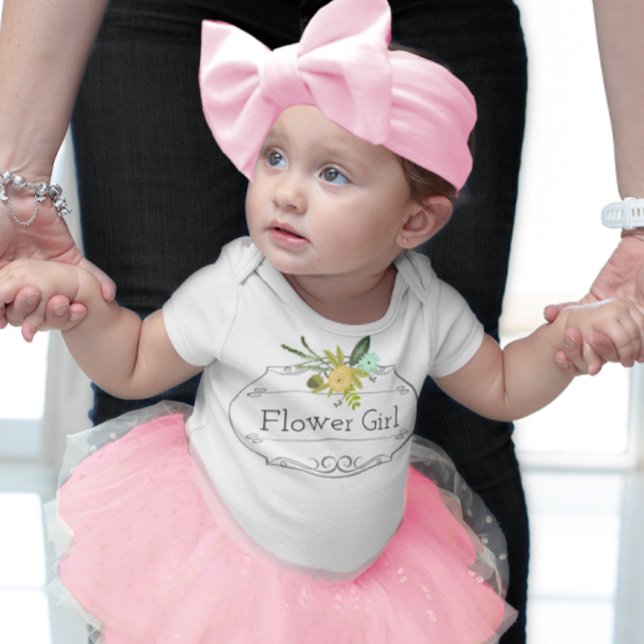 Camisetas de boda de niña con flores de menta mode (Subido por el creador)