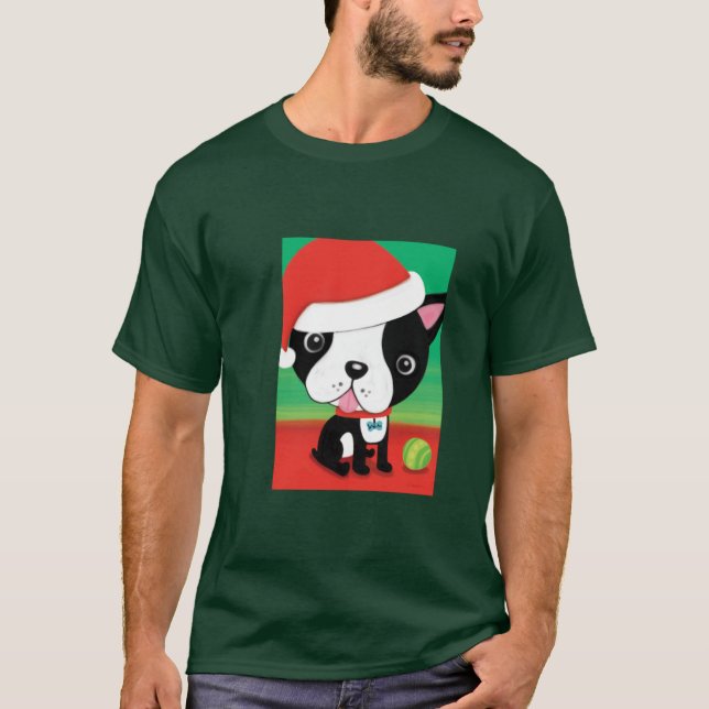 Camisetas de Boston Terrier del navidad (Anverso)