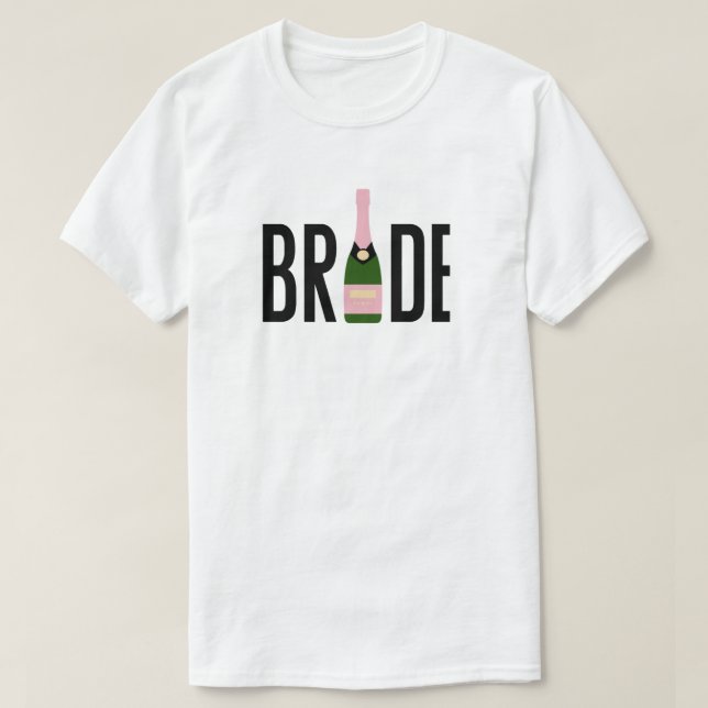 Camisetas de Bride Champagne Bachelorette (Diseño del anverso)