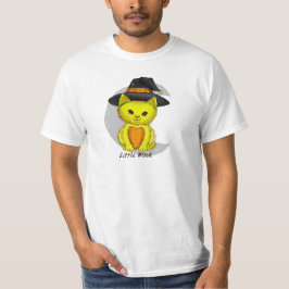 Camisetas de Bruja Gato Amarillo Pequeño