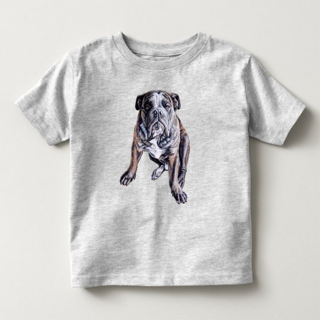 Camisetas de Bulldog de bert de arte bulldog (Anverso)