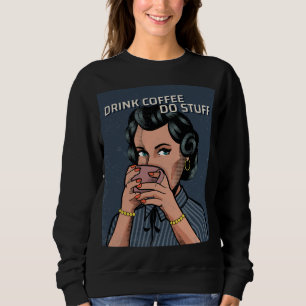 CAMISETAS DE CAFÉ FUNNY RETRO PARA MUJER