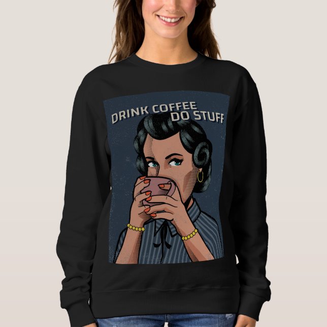 CAMISETAS DE CAFÉ FUNNY RETRO PARA MUJER (Anverso)