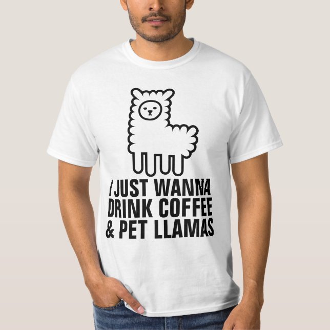 Camisetas de CAFÉ y LLAMA (Anverso)
