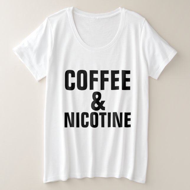 Camisetas de CAFÉ y NICOTINA (Anverso del diseño)