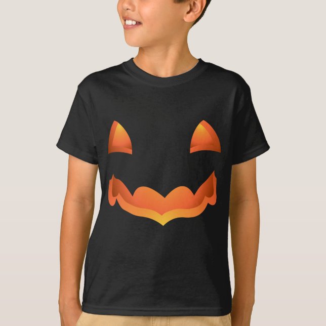 Camisetas de calabaza de niños en Halloween (Anverso)