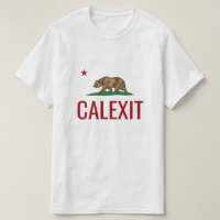 Camisetas de CALEXIT con la bandera del estado de