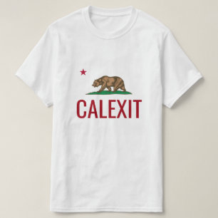 Camisetas de CALEXIT con la bandera del estado de