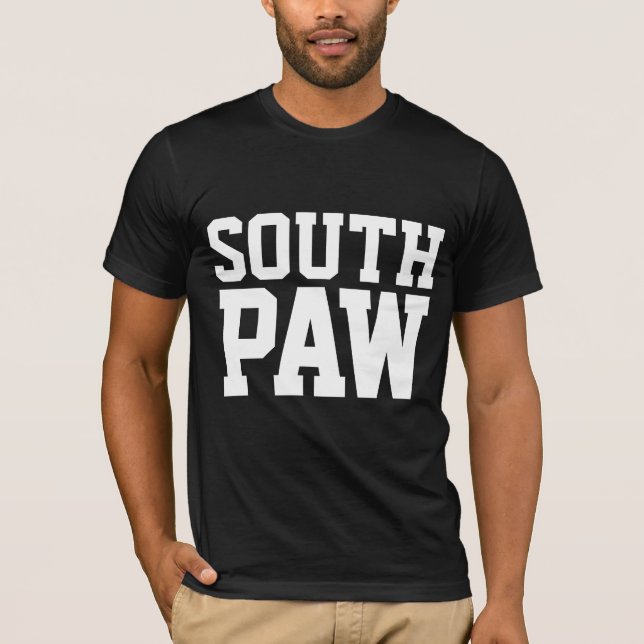 CAMISETAS DE CAMISETAS DE MANO DE SOUTHPAW IZQUIER (Anverso)