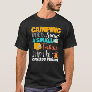 Camisetas de camping donde gastas una pequeña fort