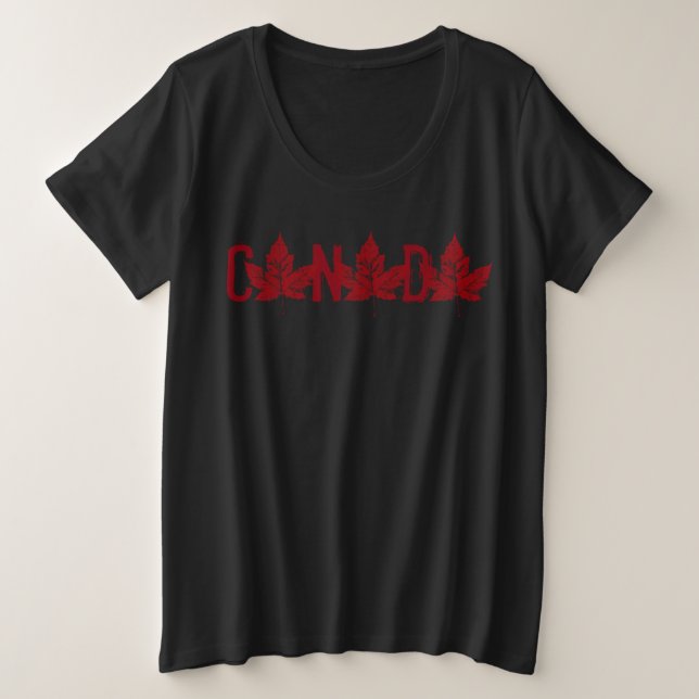 Camisetas de Canadá de camiseta más tamaño para mu (Anverso del diseño)