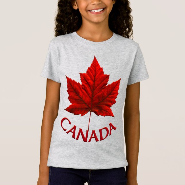 Camisetas de Canadá para niños Camisetas de hojas  (Anverso)