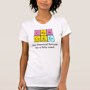 Camisetas de cangrejo frase de la tabla periódica