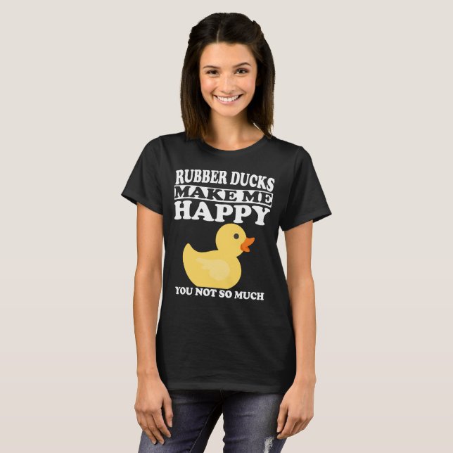 Camisetas de caucho me hacen feliz graciosa camise (Anverso completo)