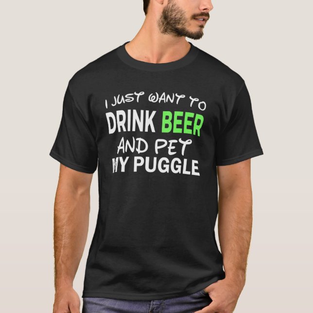 Camisetas De Cerveza Para Perros Puggle Perro Mamá (Anverso)