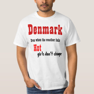 Camisetas de chica caliente de Dinamarca
