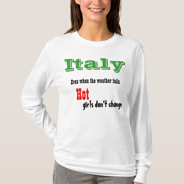 Camisetas de chicas calientes de Italia (Anverso)