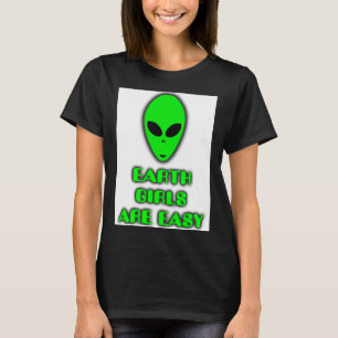 Camisetas de chicas de la Tierra fáciles divertida