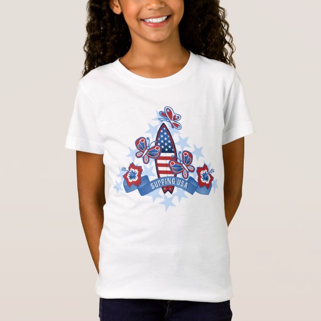 Camisetas de Chicas de USA Beach (Anverso)