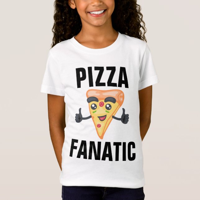 CAMISETAS DE CHICAS FANÁTICOS DE PIZZA (Anverso)