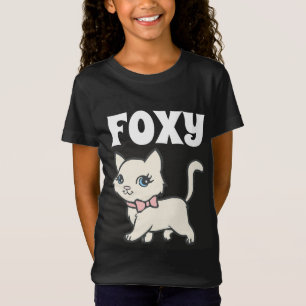 CAMISETAS DE CHICAS FOXY KITTEN CAT PARA MUJERES