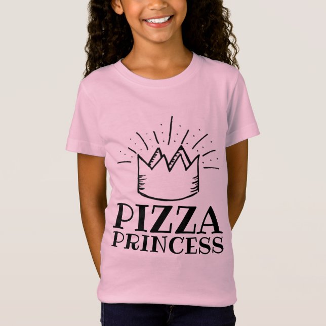 CAMISETAS DE CHICAS PIZZA PRINCESS (Anverso)