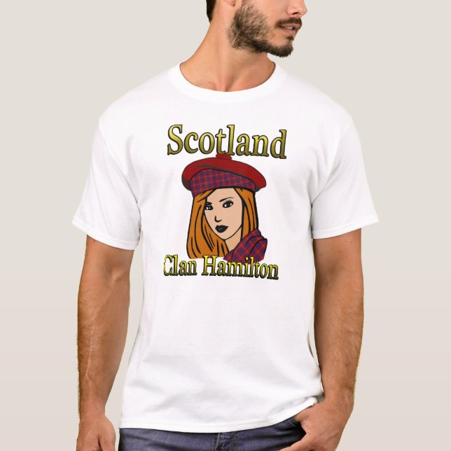 Camisetas de Clan Hamilton Tartan Scotland (Anverso)