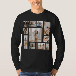 Camisetas de Collage de fotos de manga larga de 9