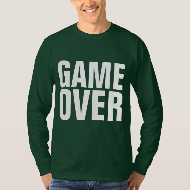 Camisetas de compromiso para hombres GAME OVER (Anverso)