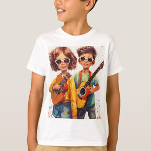 Camisetas de cuello de la tripulación de manga cor