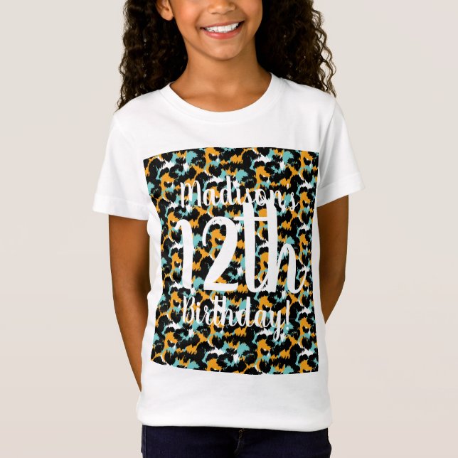 Camisetas de cumpleaños con estampado de animal de (Anverso)