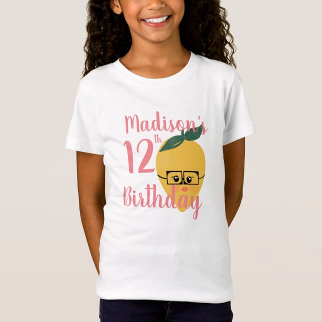 Camisetas de cumpleaños con temática de limón para (Anverso)