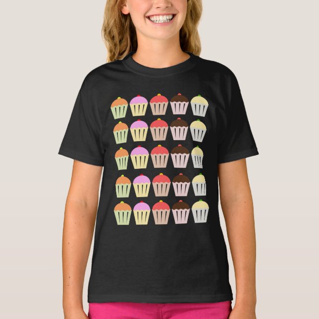 Camisetas de cumpleaños CUPCAKE (Anverso)