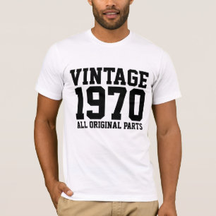 Camisetas de cumpleaños de 1970
