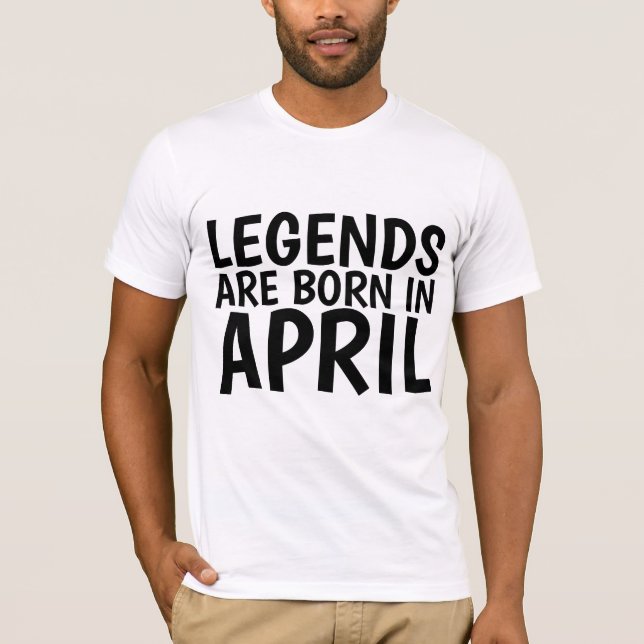 Camisetas de cumpleaños de ABRIL (Anverso)