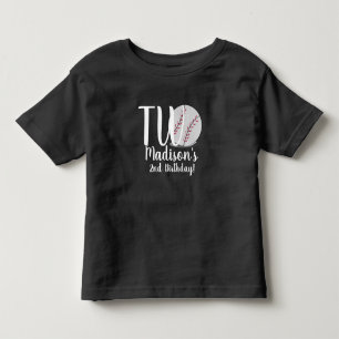Camisetas de cumpleaños de béisbol para bebé 2º cu