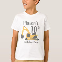 Camisetas de cumpleaños de fiesta de construcción 