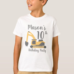 Camisetas de cumpleaños de fiesta de construcción 