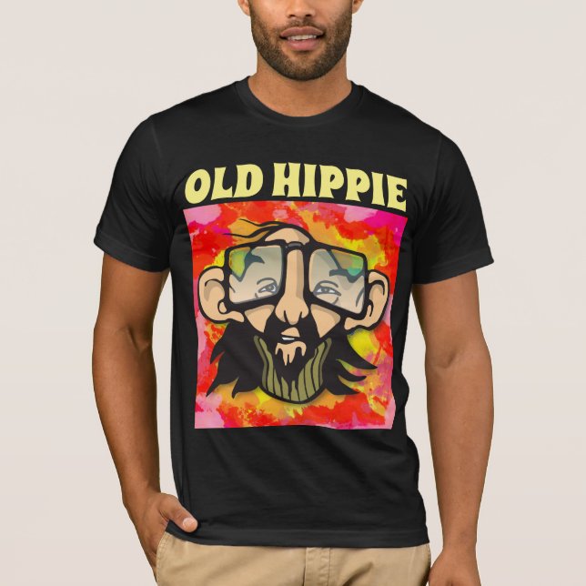 CAMISETAS DE CUMPLEAÑOS DE VIEJO HIPPIE (Anverso)