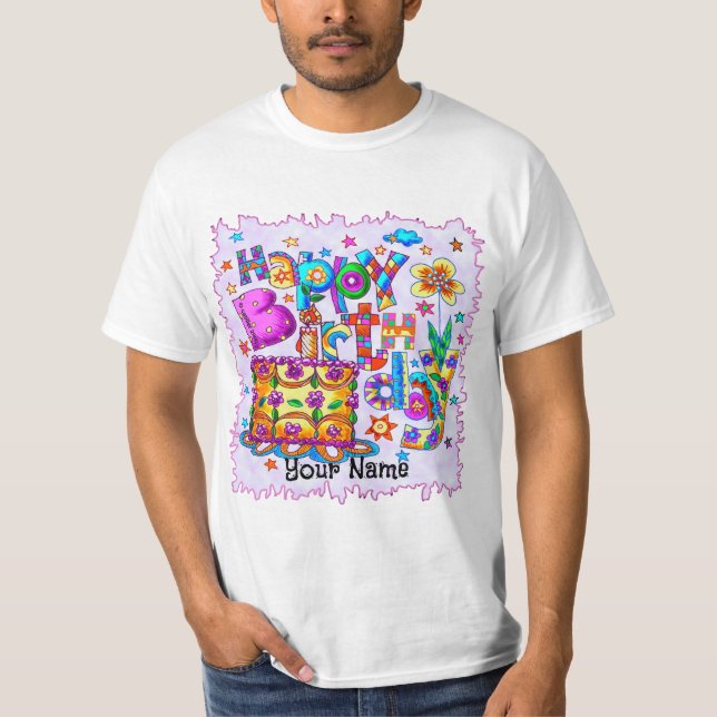 Camisetas de cumpleaños felices (Anverso)